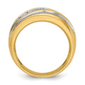 14k IBGoodman Men's Polished and Milgrain Ring Mounting