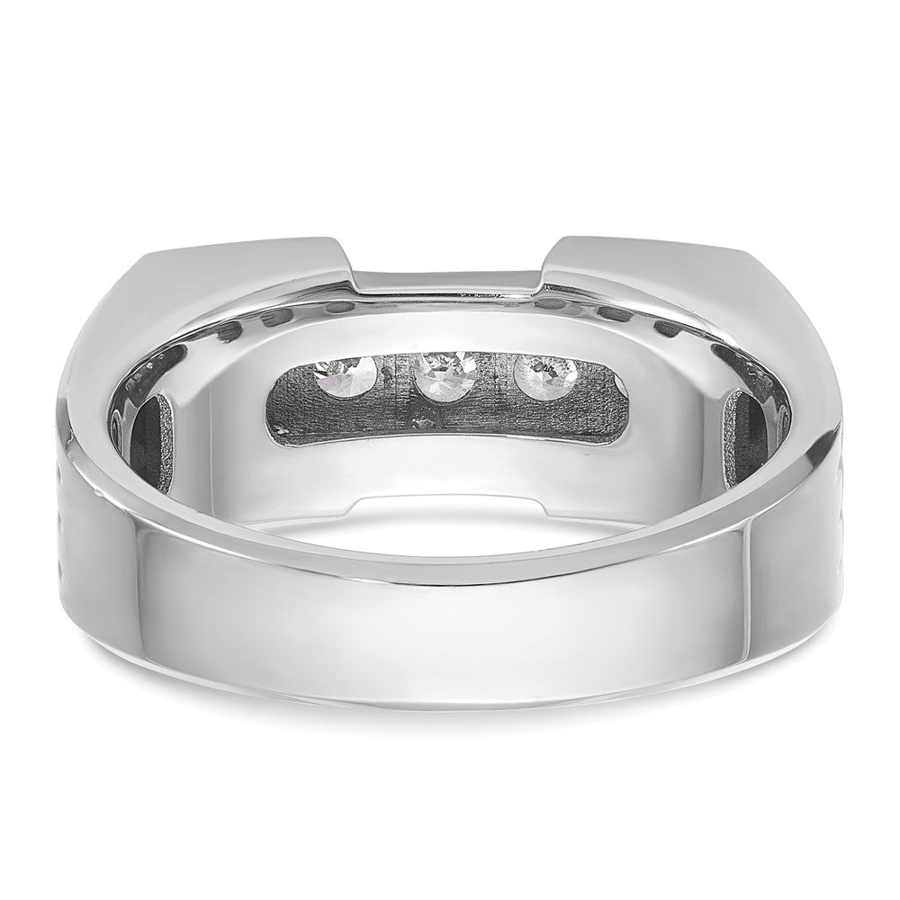 14k Two-tone IBGoodman Men's Polished & Grooved 5-Stone Ring Mtg