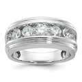 10kw IBGoodman Men's Polished & Grooved 2ct. A Quality Diamond Ring
