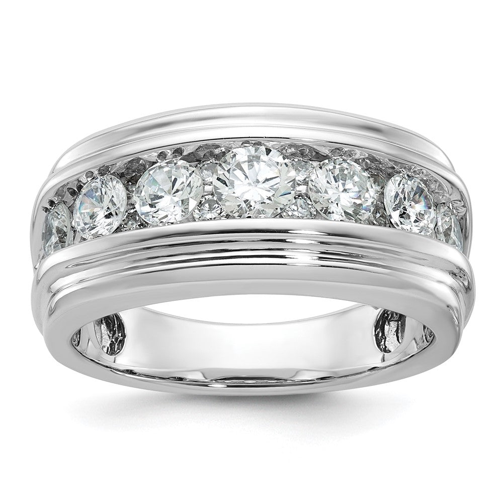 10kw IBGoodman Men's Polished & Grooved 2ct. A Quality Diamond Ring