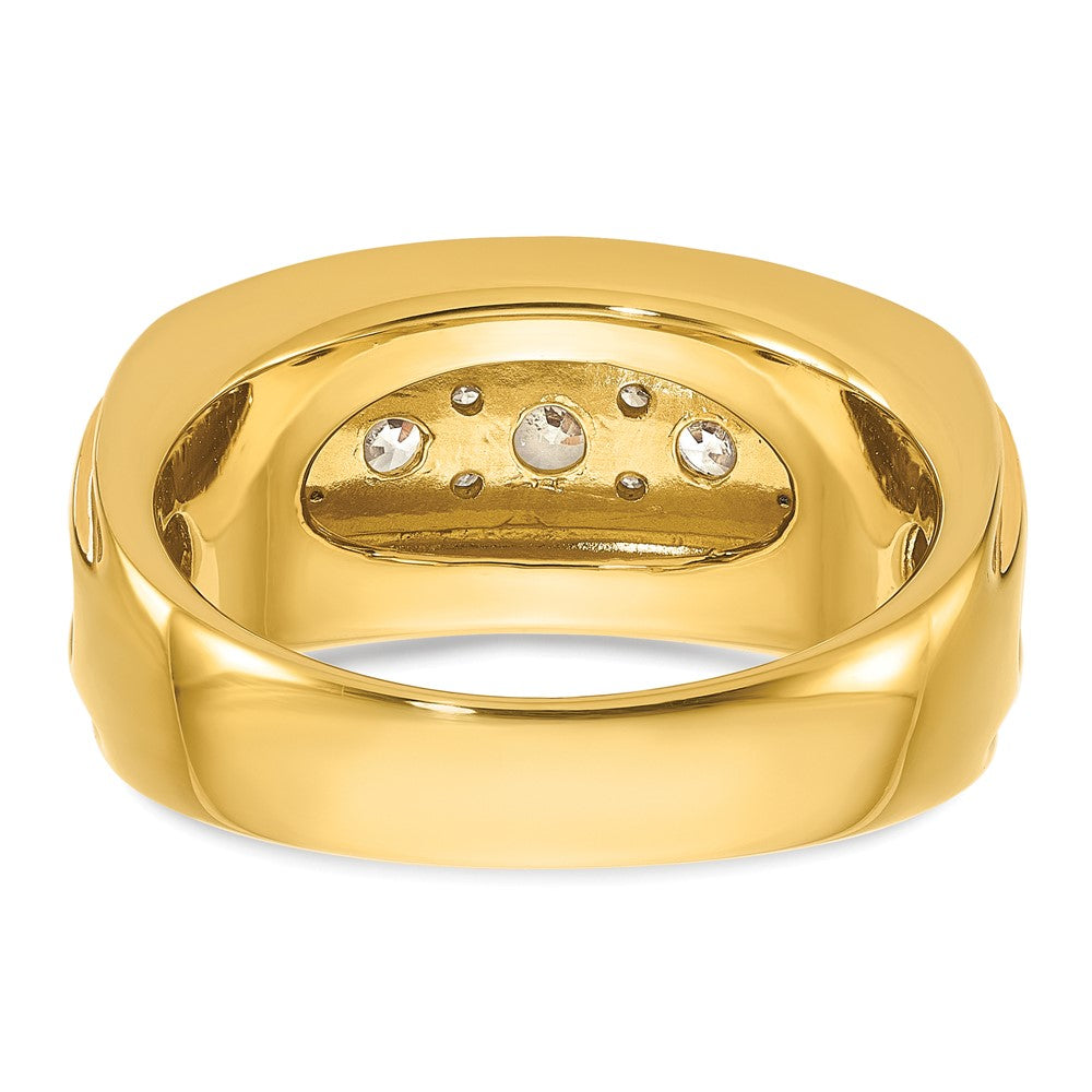 10k IBGoodman Men's Polished and Grooved Ring Mounting