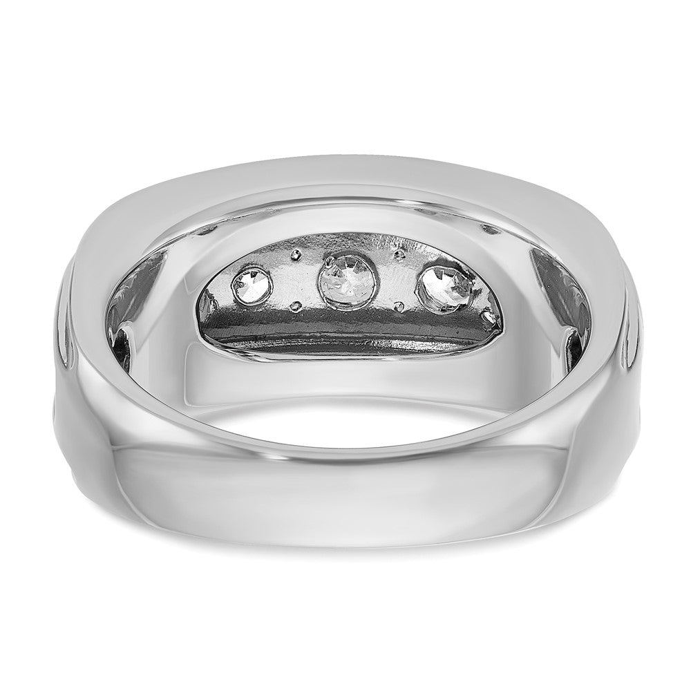 14kw IBGoodman Men's Polished & Grooved 2ct. AA Quality Diamond Ring