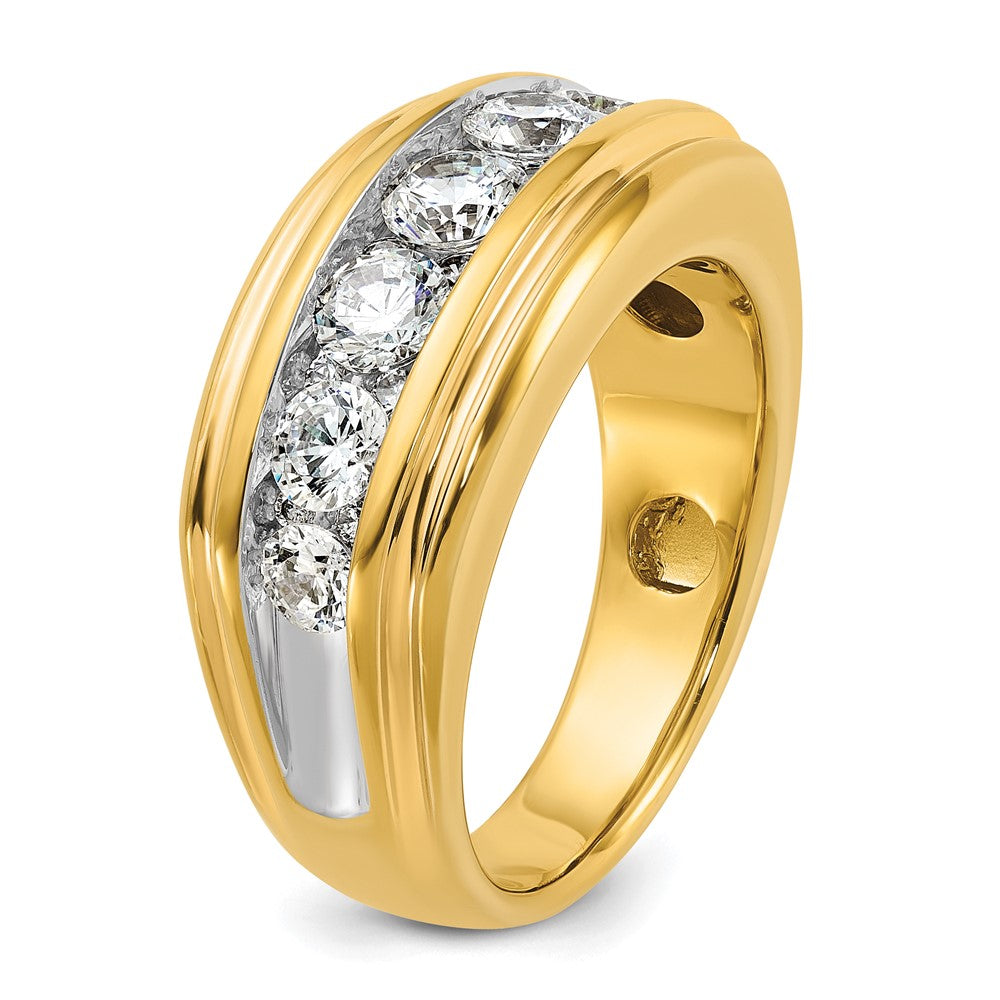14k IBGoodman Men's Polished and Grooved Ring Mounting