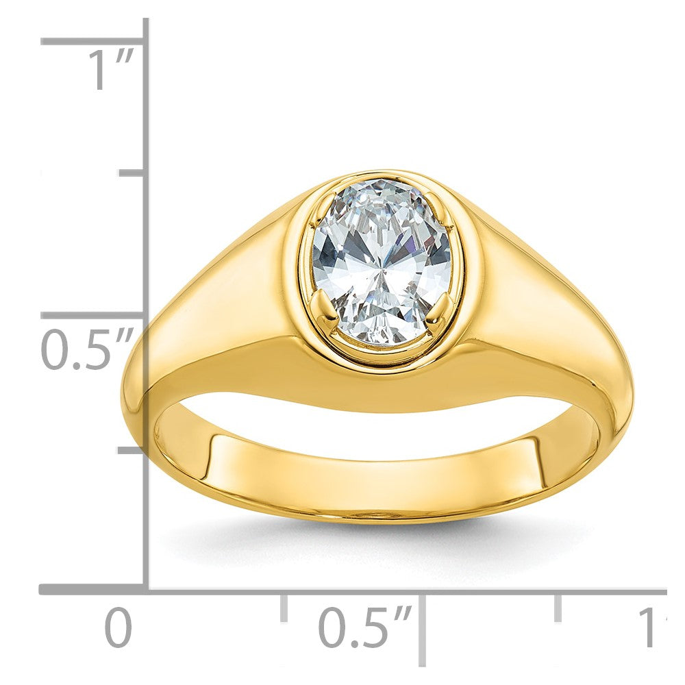 10k IBGoodman Men's Oval Diamond Ring Mounting