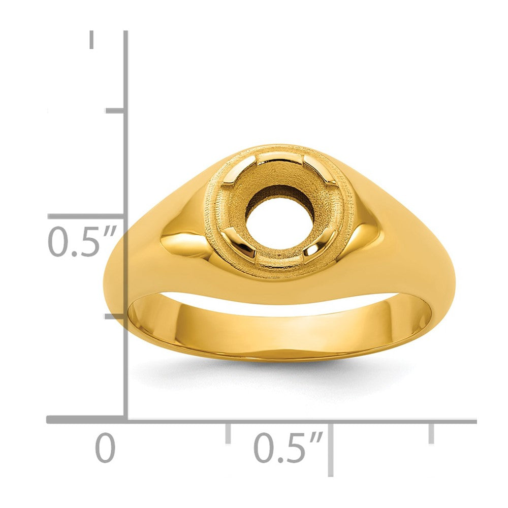 14k IBGoodman Men's Oval Diamond Ring Mounting
