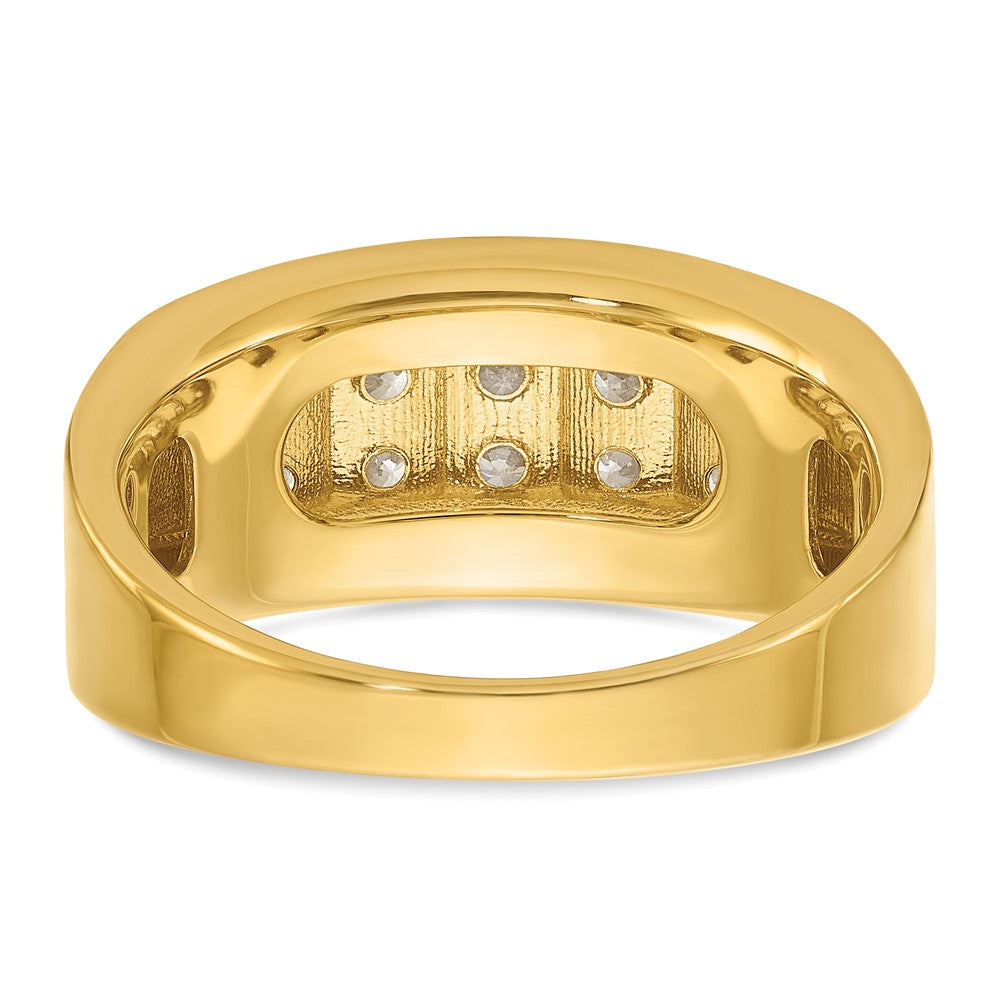 14k IBGoodman Men's Polished 4-Row Ring Mounting