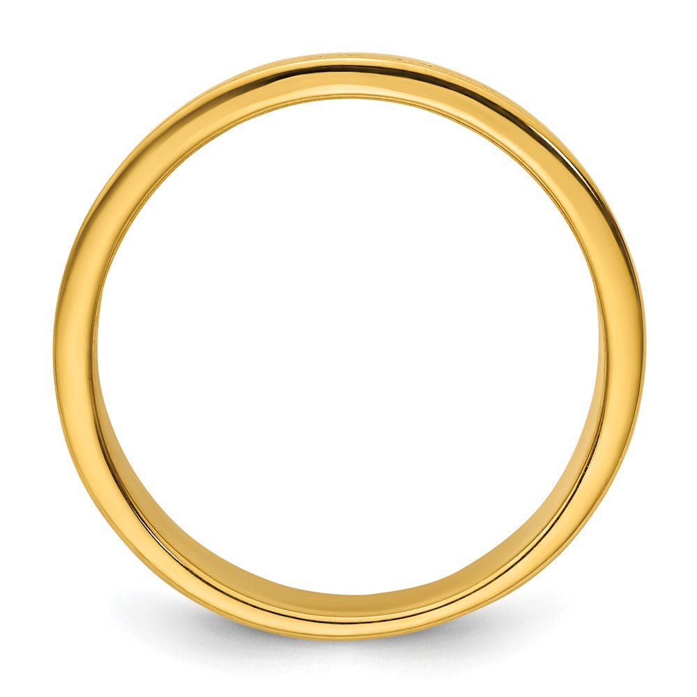 14k IBGoodman Men's Polished Diamond Row Ring