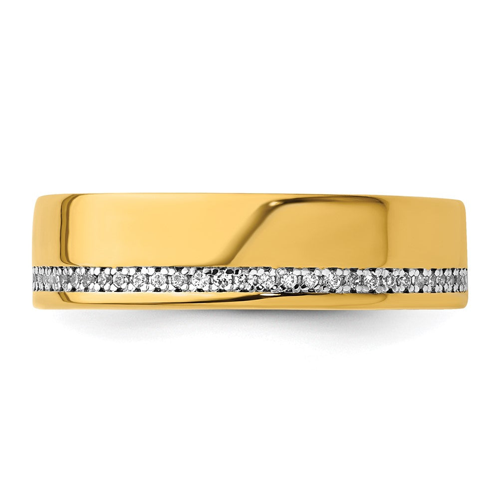 14k IBGoodman Men's Polished Diamond Row Ring