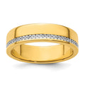 14k IBGoodman Men's Polished Diamond Row Ring