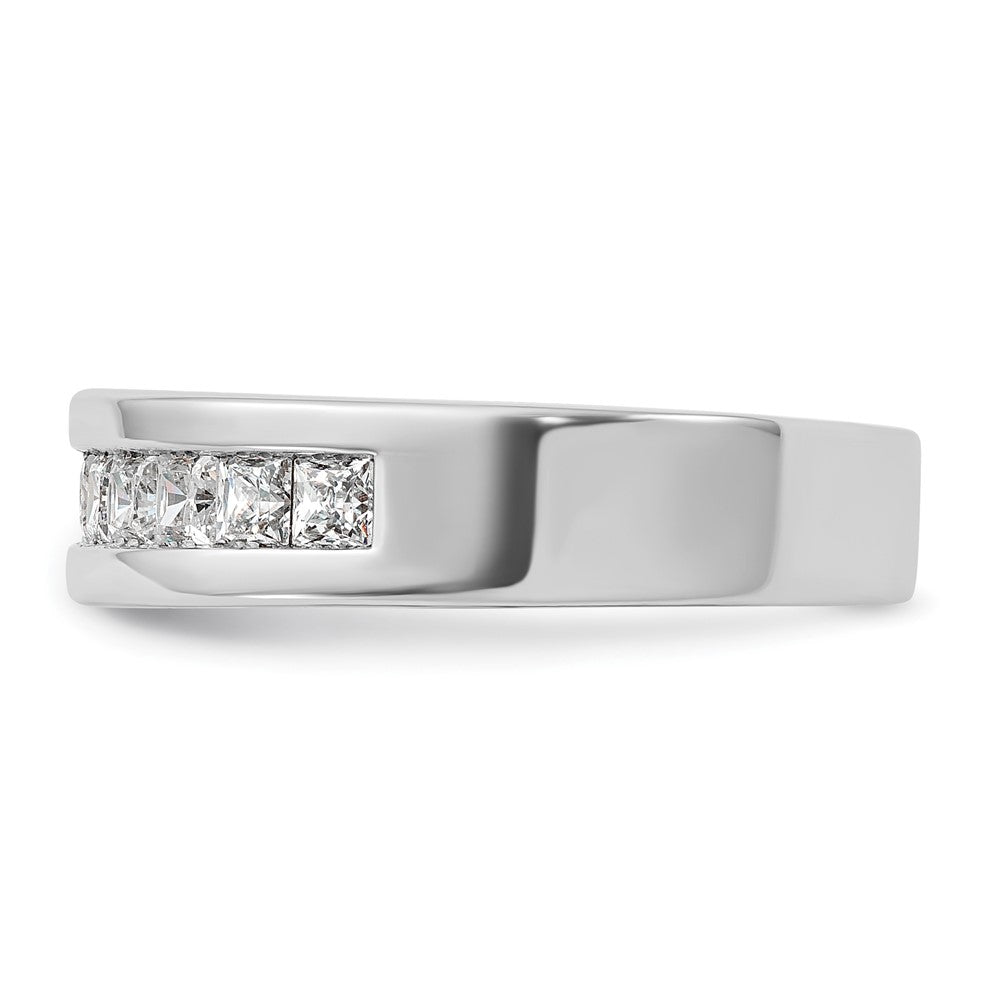 14k White Gold IBGoodman Men's Polished Square 11-Stone Ring Mtg