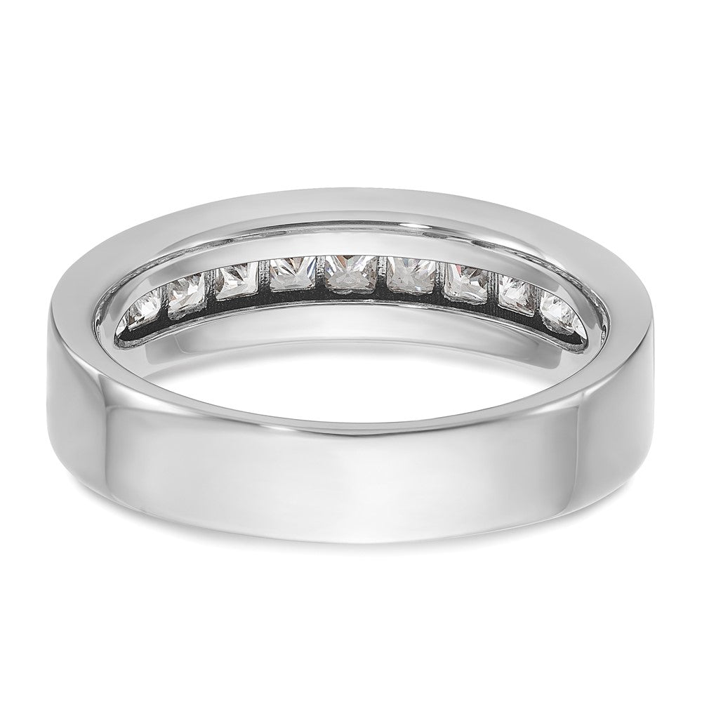 14k White Gold IBGoodman Men's Polished Square 11-Stone Ring Mtg
