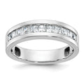 14k White Gold IBGoodman Men's Polished Square 11-Stone Ring Mtg