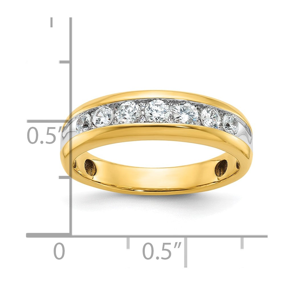 IBGoodman 14k 7 Stone Polished Men's Ring Mounting