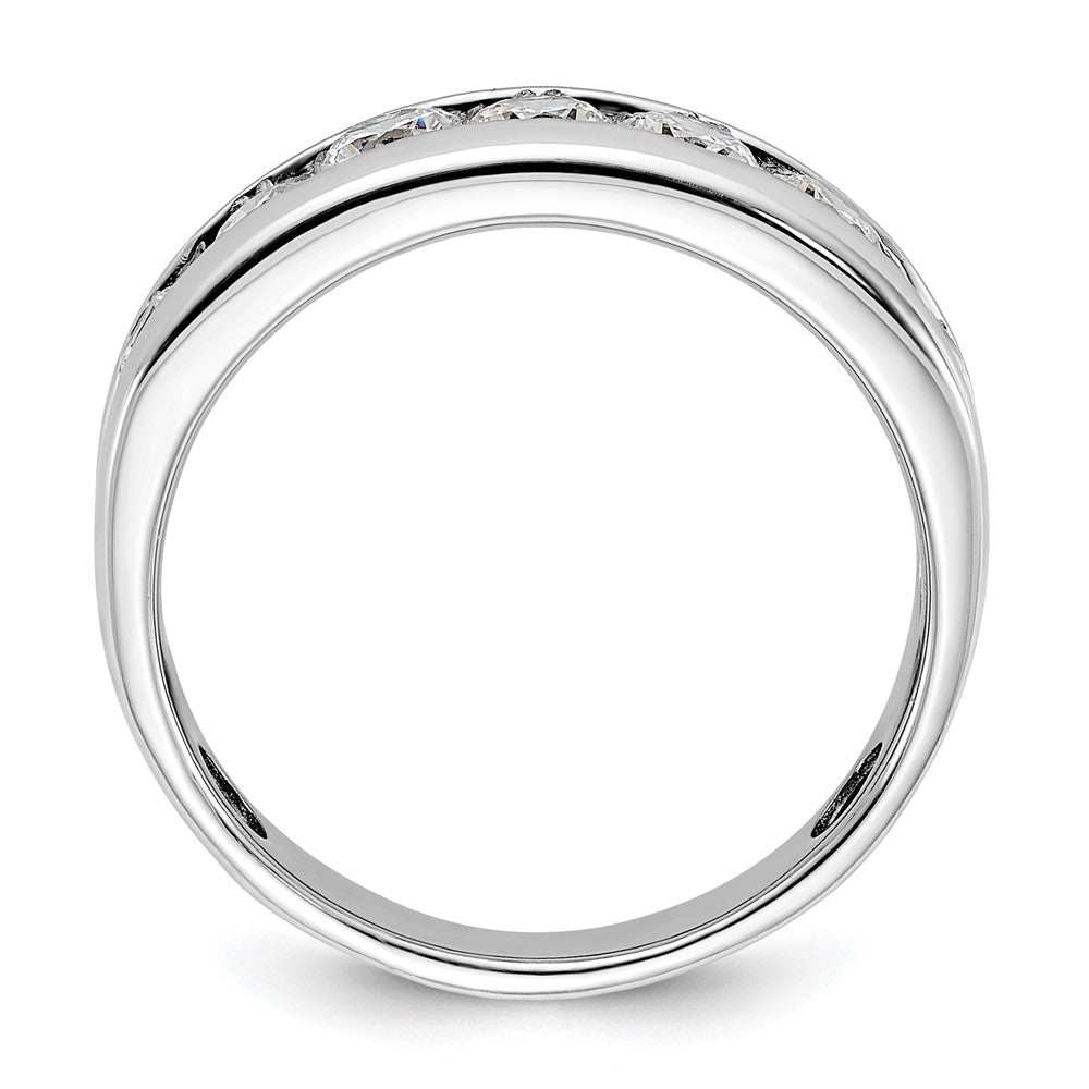14k White Gold IBGoodman Men's Polished 1ct. Diamond Ring
