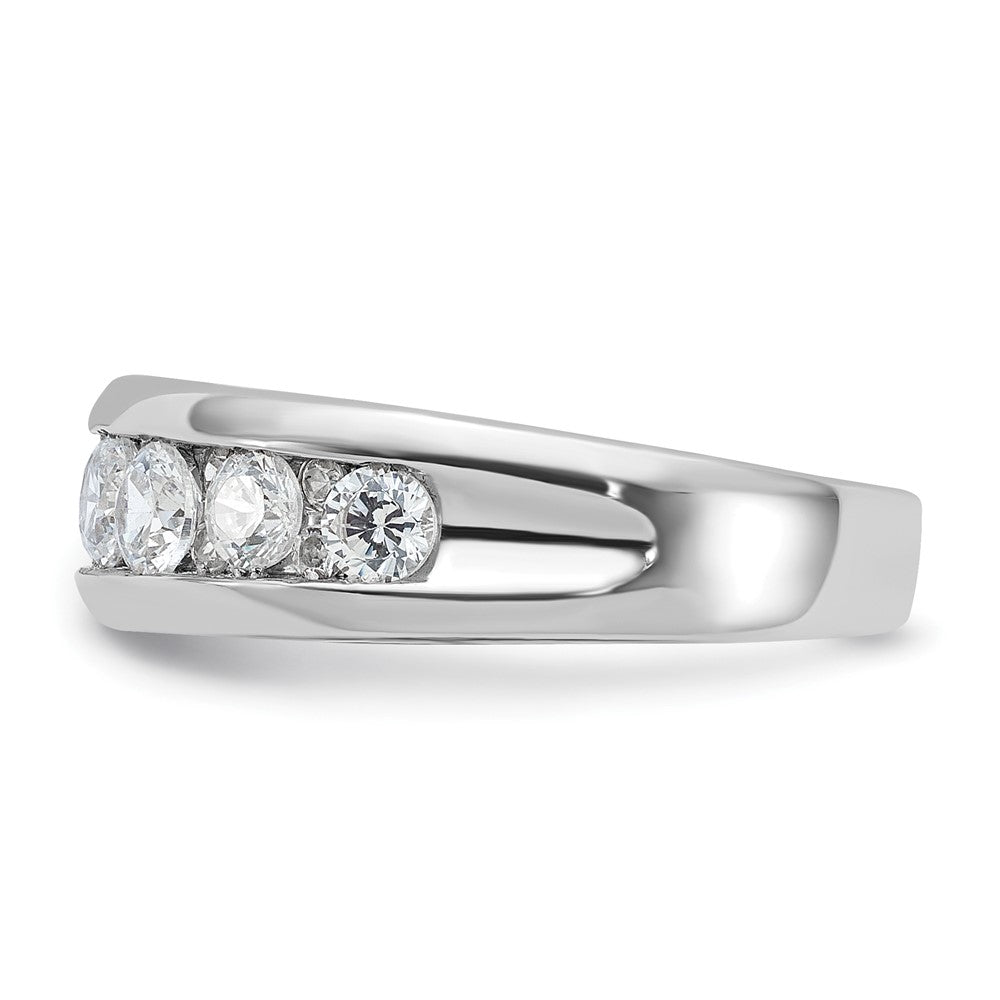 14k White Gold IBGoodman Men's Polished 1ct. Diamond Ring