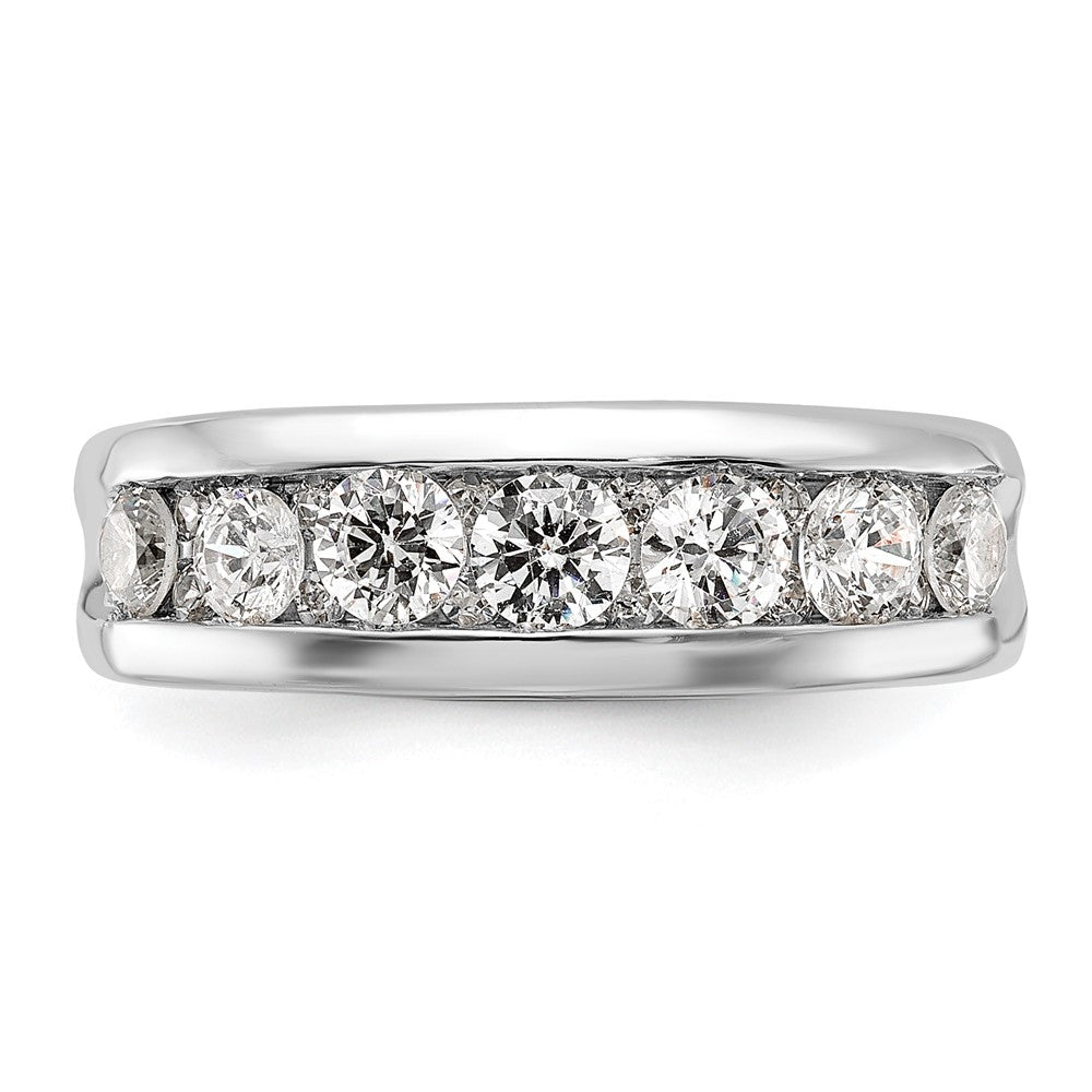 IBGoodman 14k White Gold Polished 7 Stone Men's Ring Mounting