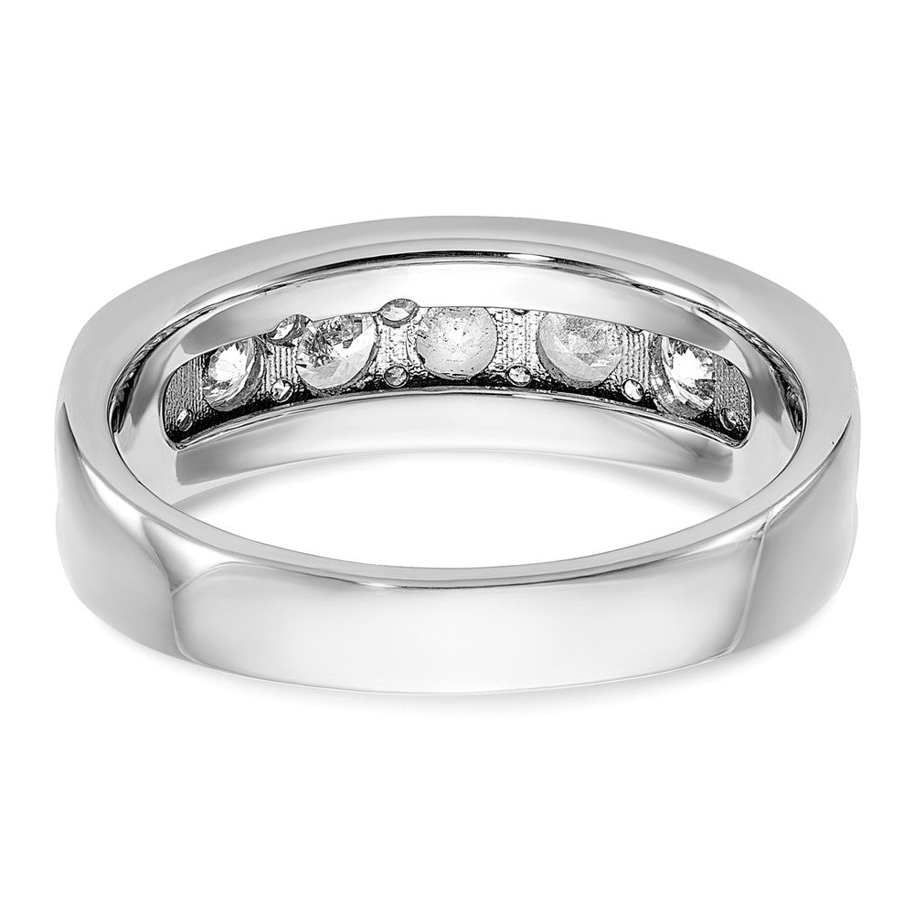 IBGoodman 14k White Gold Polished 7 Stone Men's Ring Mounting