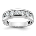 14k White Gold IBGoodman Men's Polished 1ct. Diamond Ring