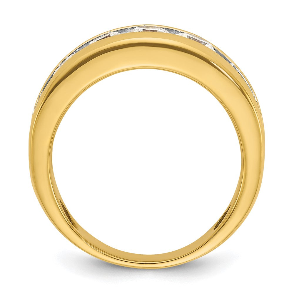 14k with White Rhodium IBGoodman Men's Polished 1.5ctw Diamond Ring