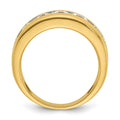 14k with White Rhodium IBGoodman Men's Polished 1.5ctw Diamond Ring
