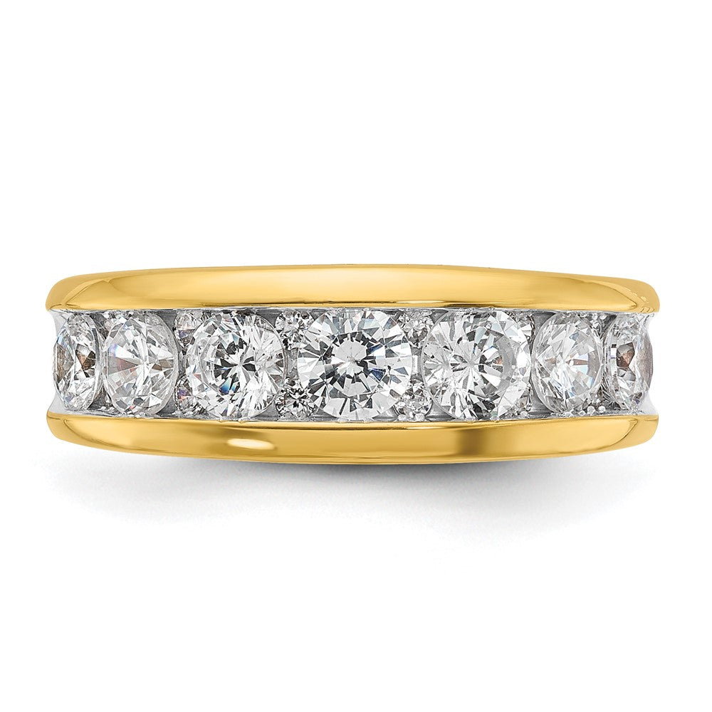 14k with White Rhodium IBGoodman Men's Polished 1.5ctw Diamond Ring