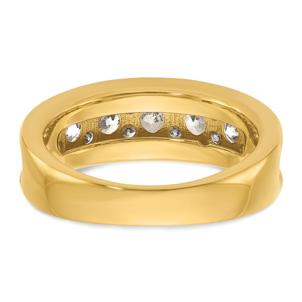 14k with White Rhodium IBGoodman Men's Polished 1.5ctw Diamond Ring