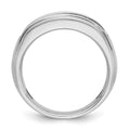 14kw IBGoodman Men's Polished & Grooved 5-Stone Diamond Ring