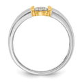 14k Two-Tone .5ct Mens Wedding Band