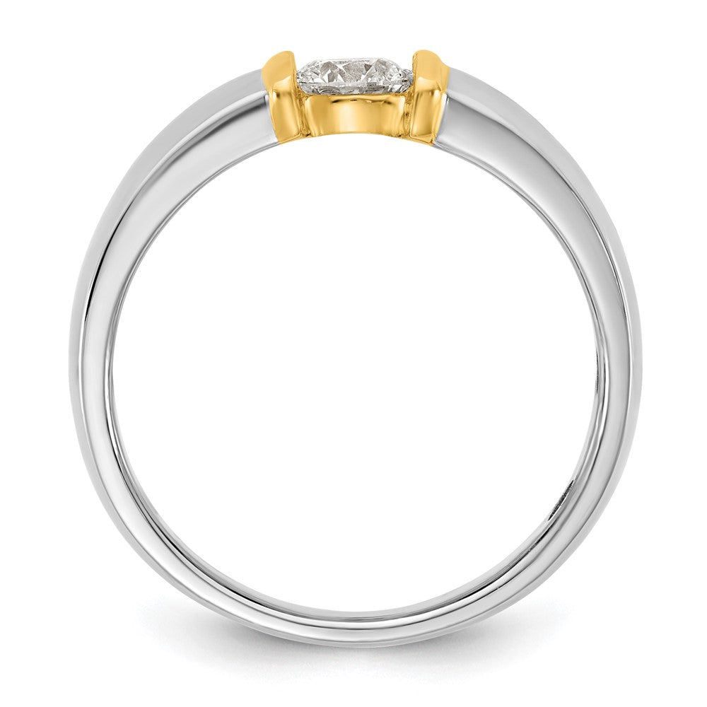 14k Two-Tone .5ct Mens Wedding Band