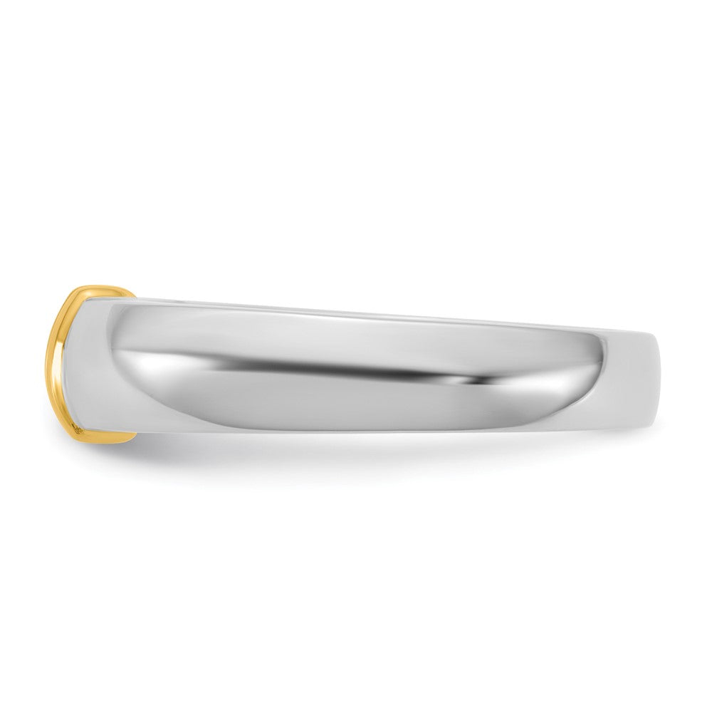 14k Two-Tone .5ct Mens Wedding Band