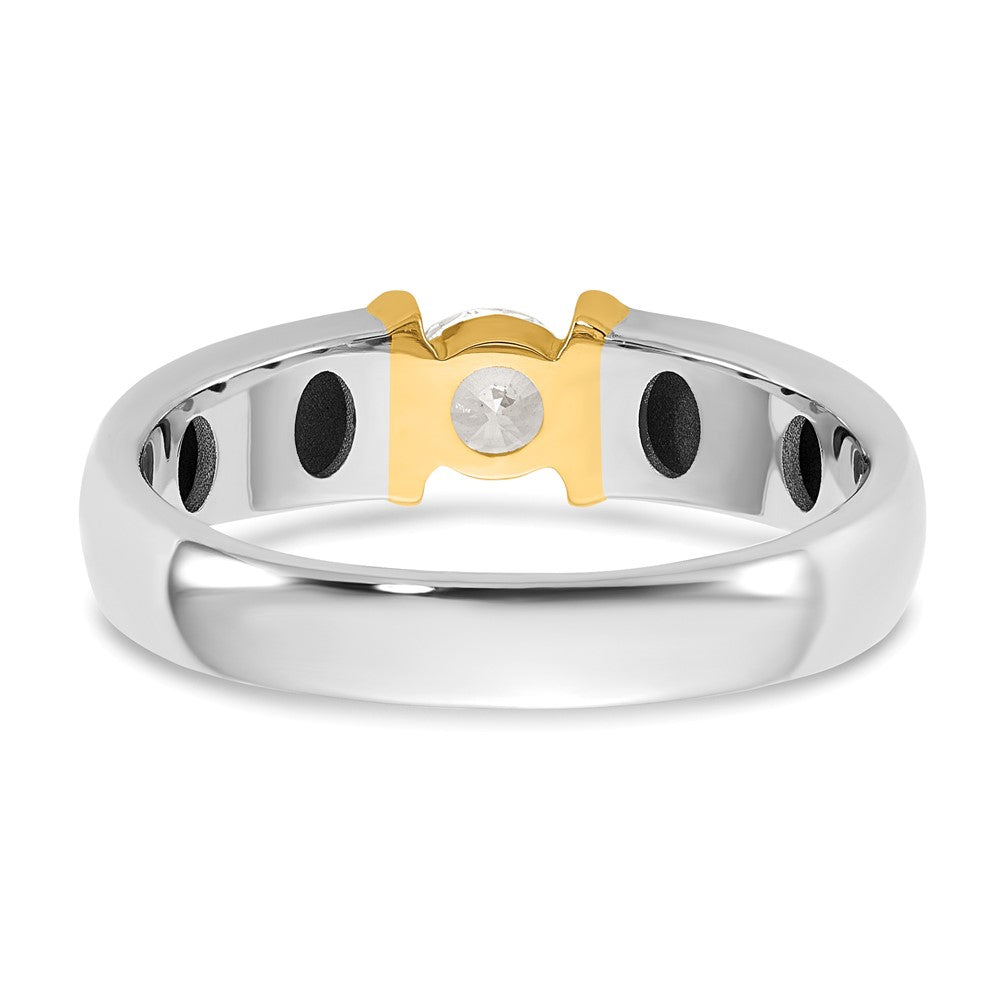 14k Two-Tone .5ct Mens Wedding Band