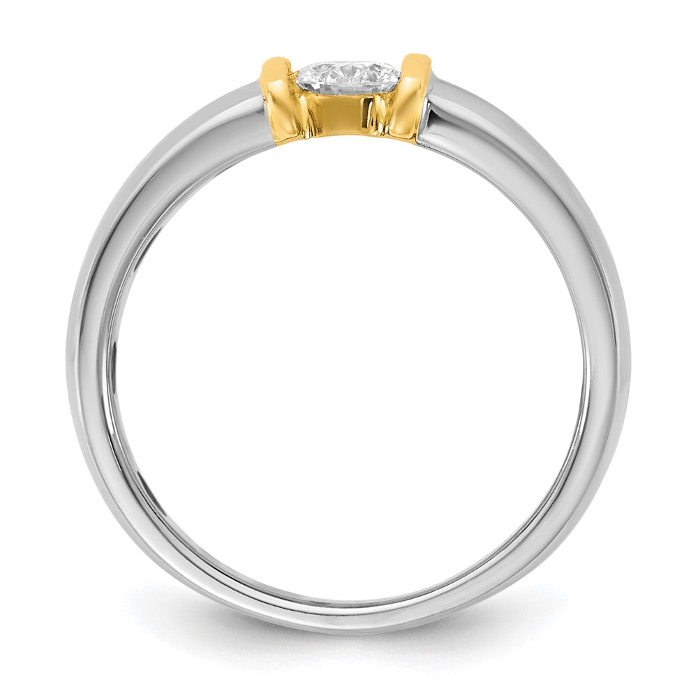 14k Two-Tone .33ct Ladies Diamond Wedding Band