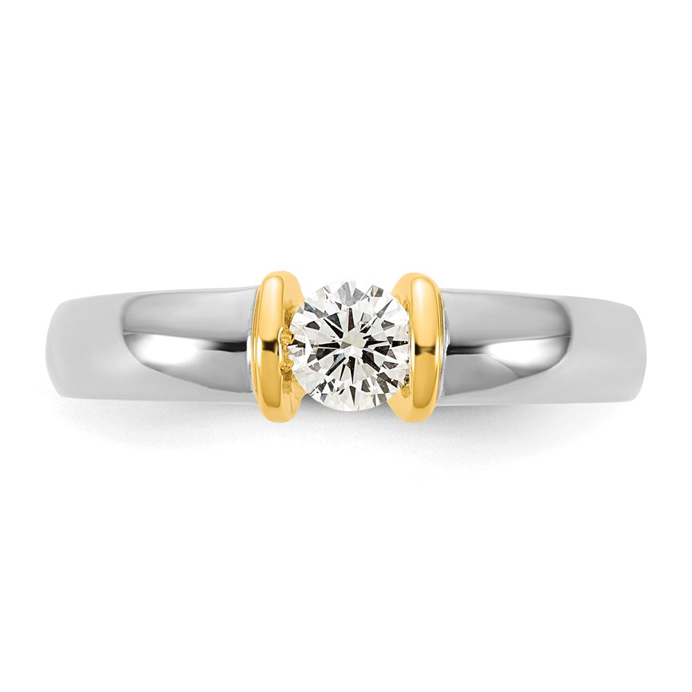14k Two-Tone .33ct Ladies Diamond Wedding Band