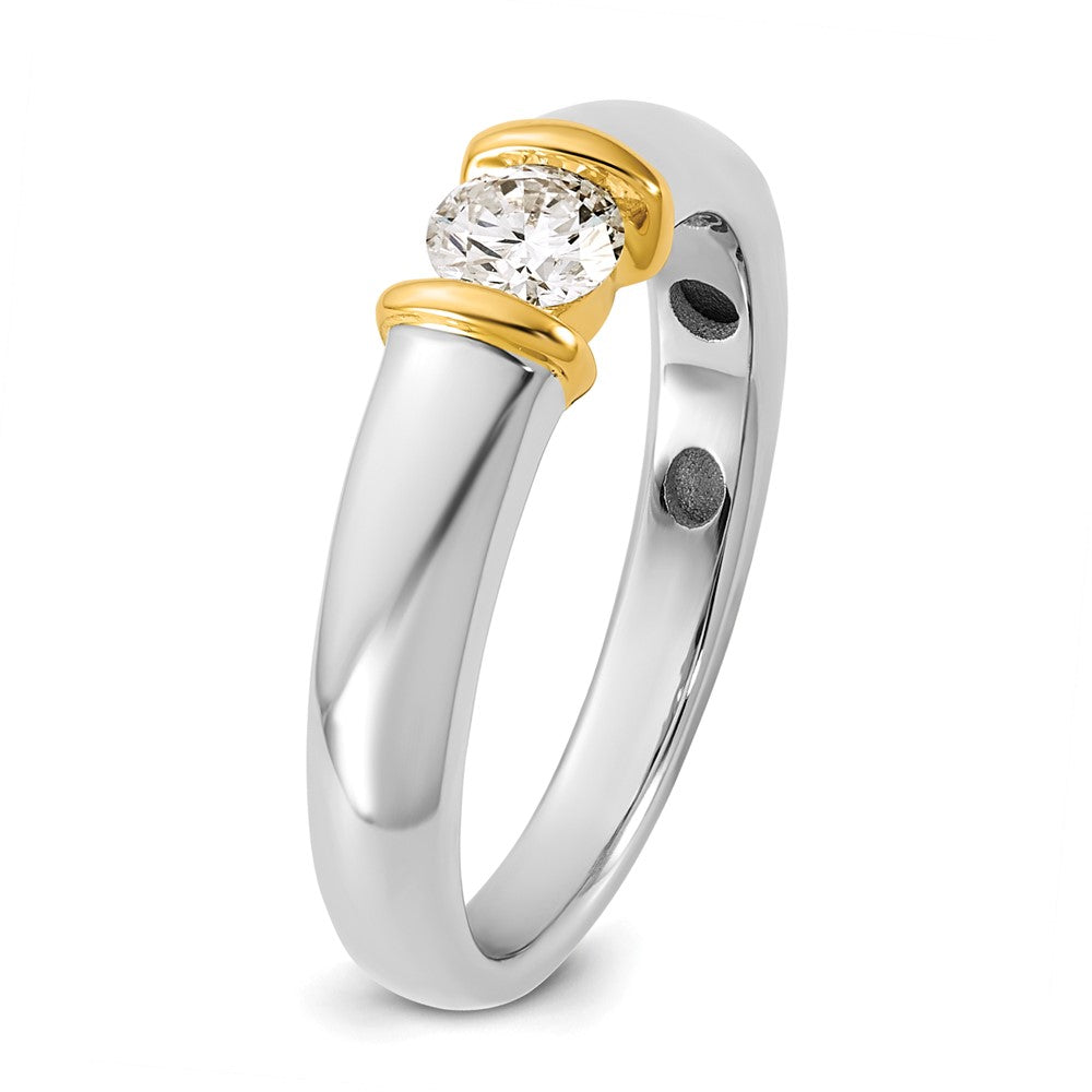 14k Two-Tone .33ct Ladies Diamond Wedding Band