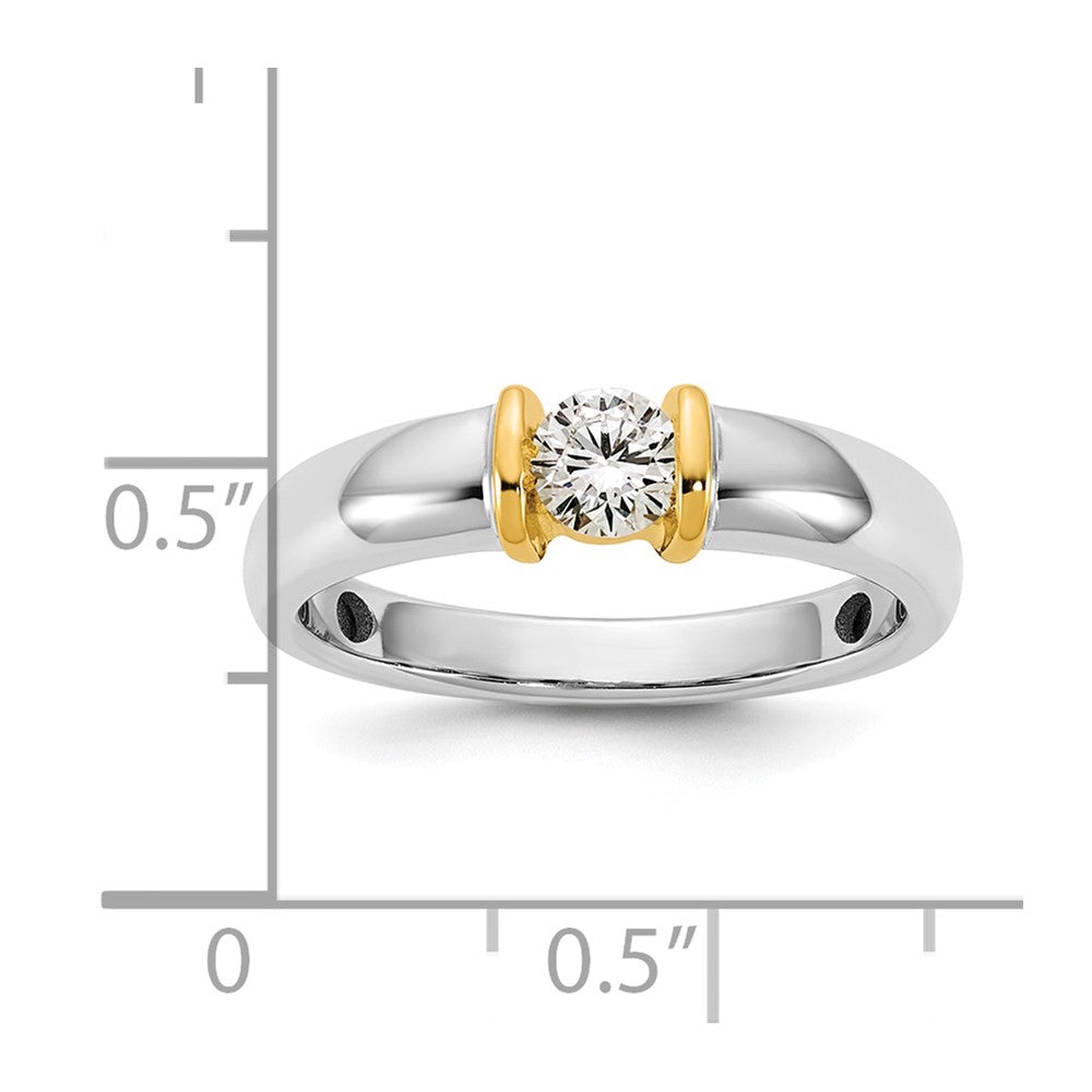 14k Two-Tone .33ct Ladies Diamond Wedding Band