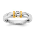14k Two-Tone .33ct Ladies Diamond Wedding Band