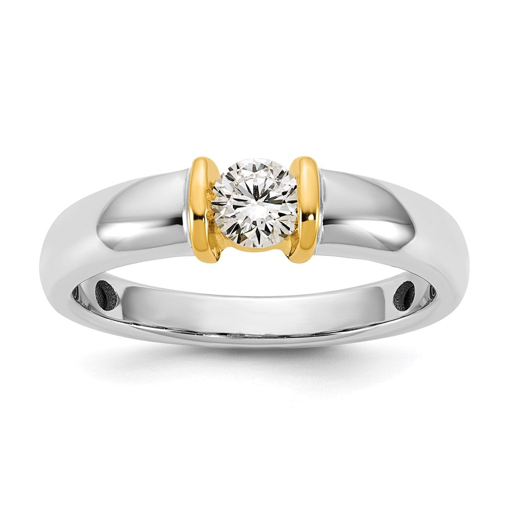 14k Two-Tone .33ct Ladies Diamond Wedding Band
