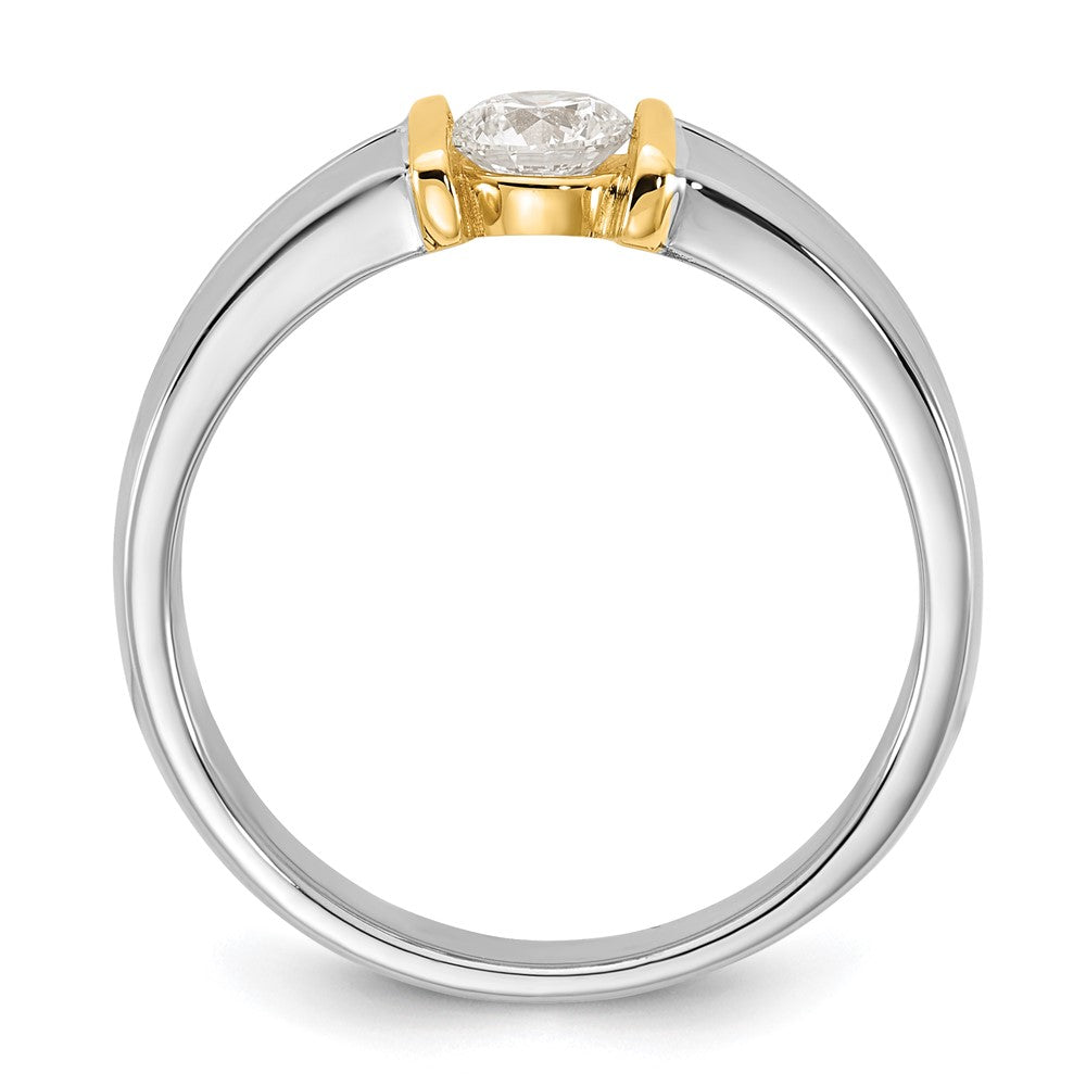 14k Two-Tone .5ct Mens Wedding Band