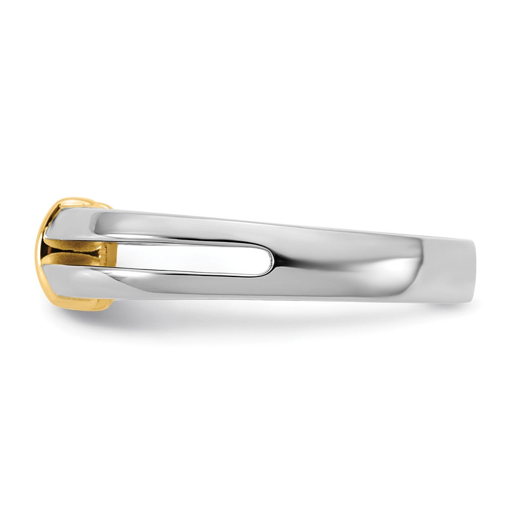 14k Two-Tone .5ct Mens Wedding Band