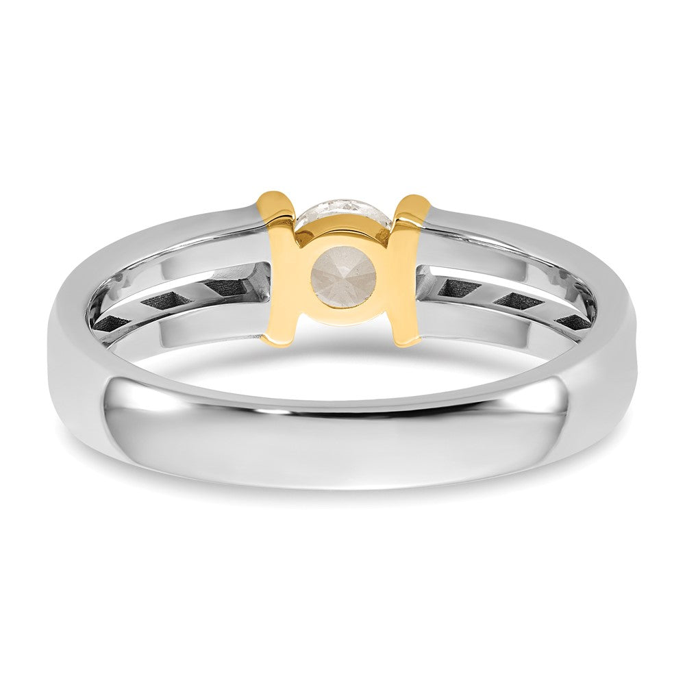 14k Two-Tone .5ct Mens Wedding Band