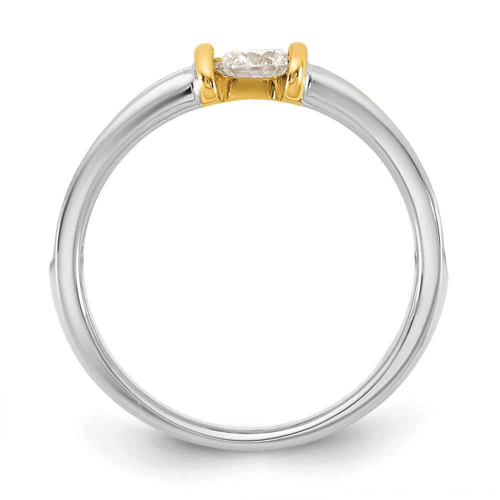 14k Two-Tone .33ct Ladies Diamond Wedding Band