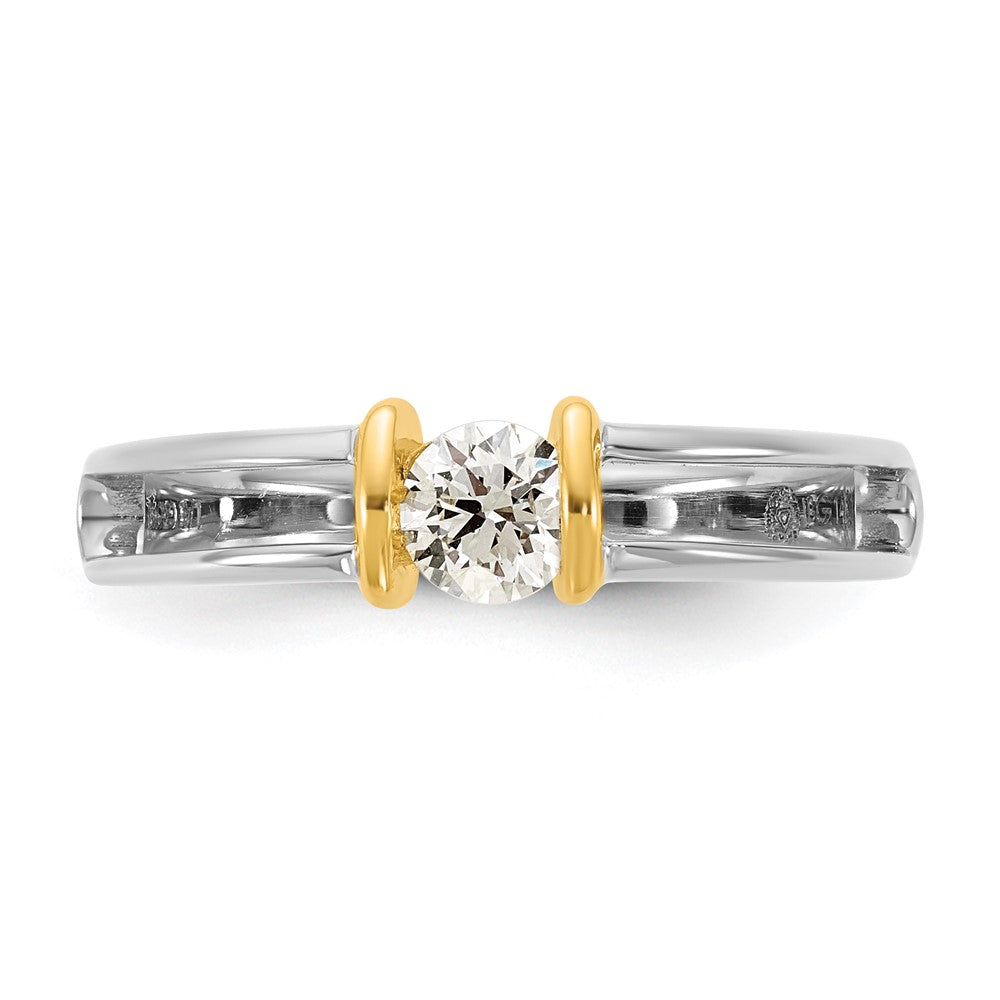 14k Two-Tone .33ct Ladies Diamond Wedding Band