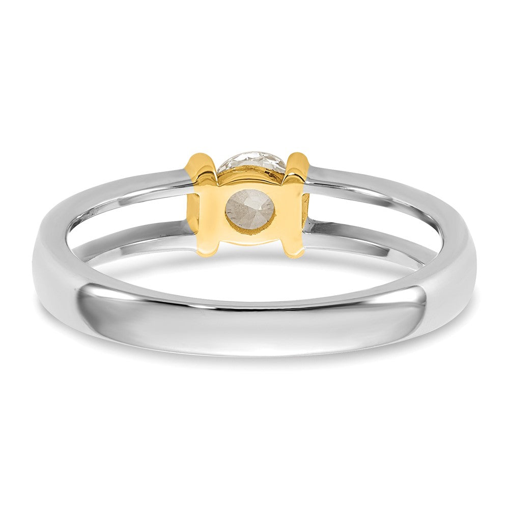 14k Two-Tone .33ct Ladies Diamond Wedding Band