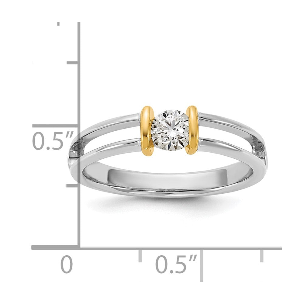 14k Two-Tone .33ct Ladies Diamond Wedding Band