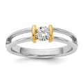 14k Two-Tone .33ct Ladies Diamond Wedding Band