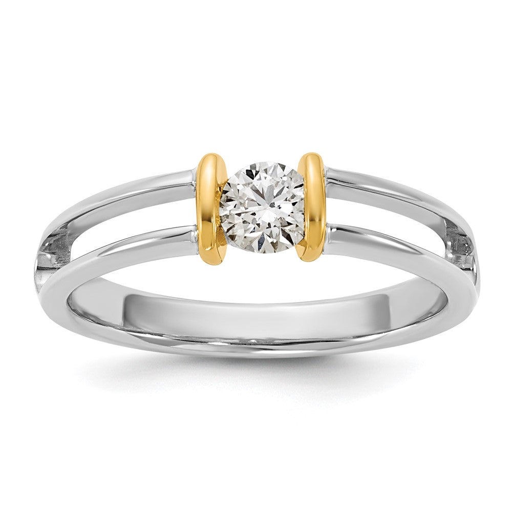 14k Two-Tone .33ct Ladies Diamond Wedding Band