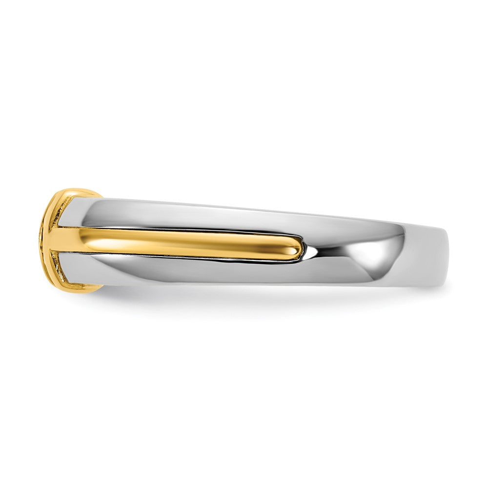14k Two-Tone .5ct Mens Wedding Band