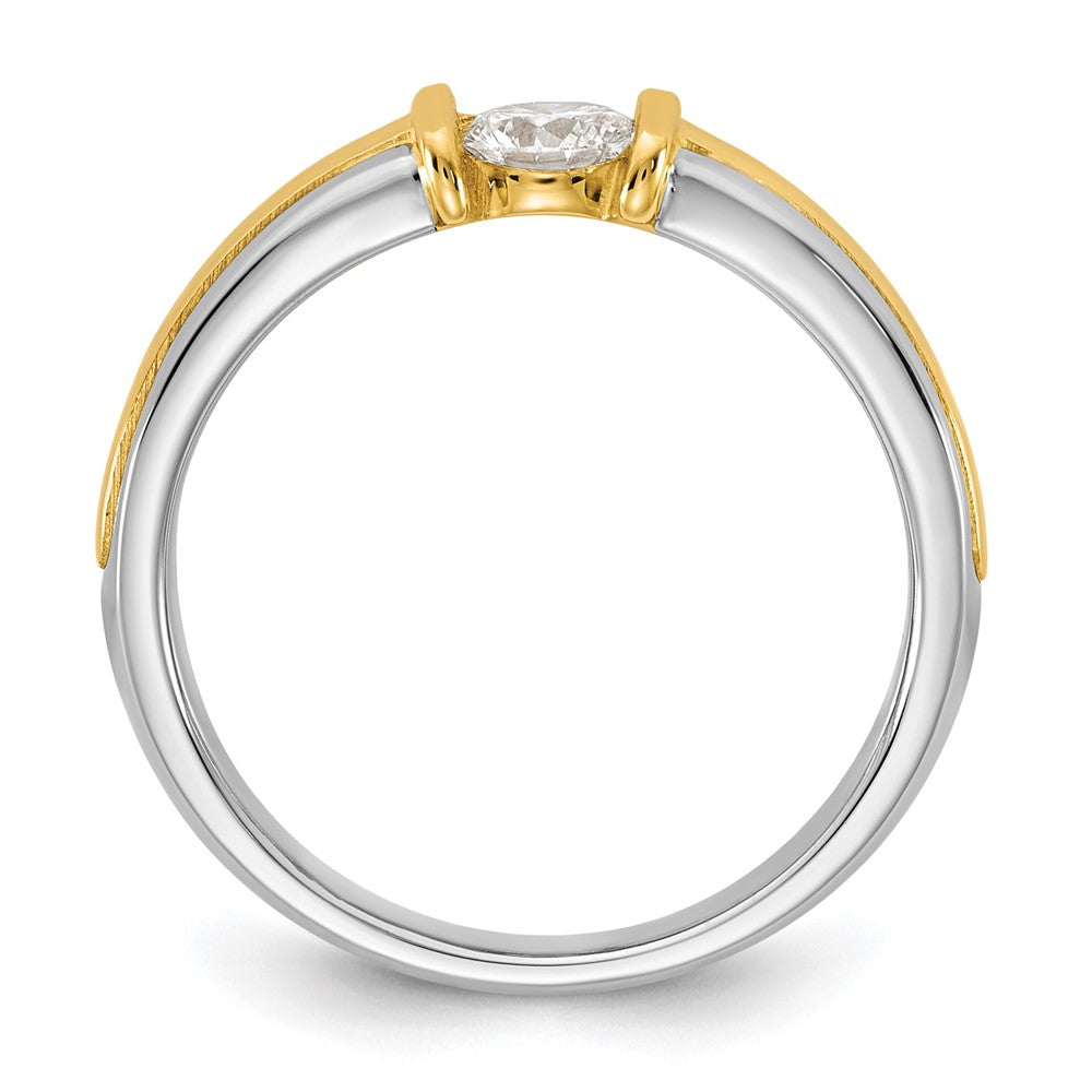 14k Two-Tone .33ct Ladies Diamond Wedding Band