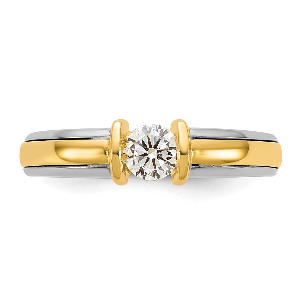 14k Two-Tone .33ct Ladies Diamond Wedding Band