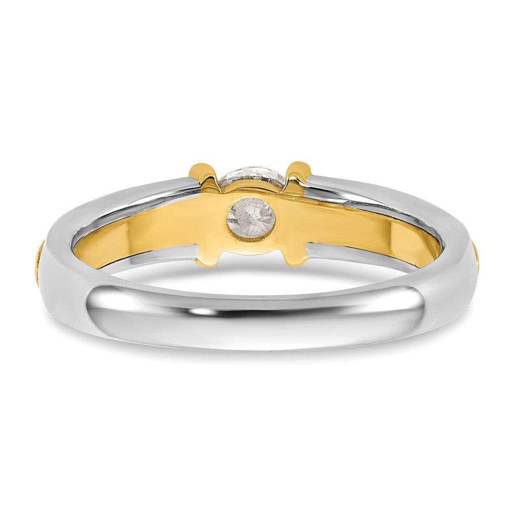 14k Two-Tone .33ct Ladies Diamond Wedding Band